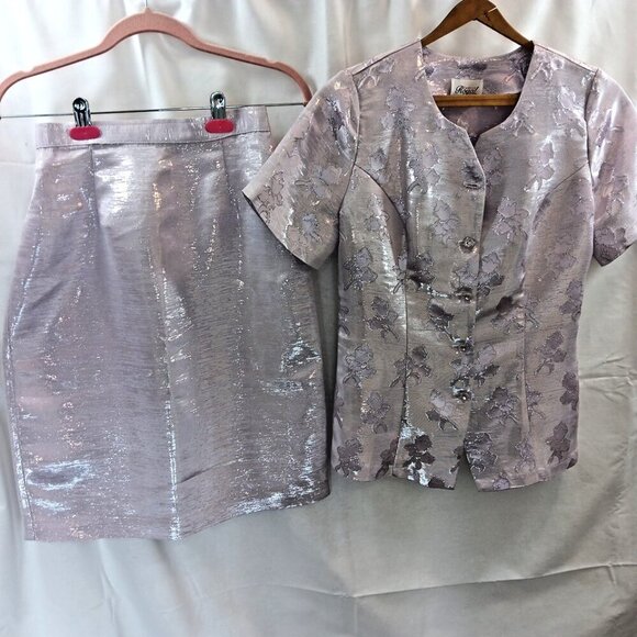 Vintage Royal Fashion USA Top And Skirt Womens Gala Dress Rare Est 1970-80s - Picture 2 of 15